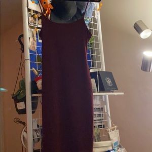 Sexy Slim fit Burgundy Dress
